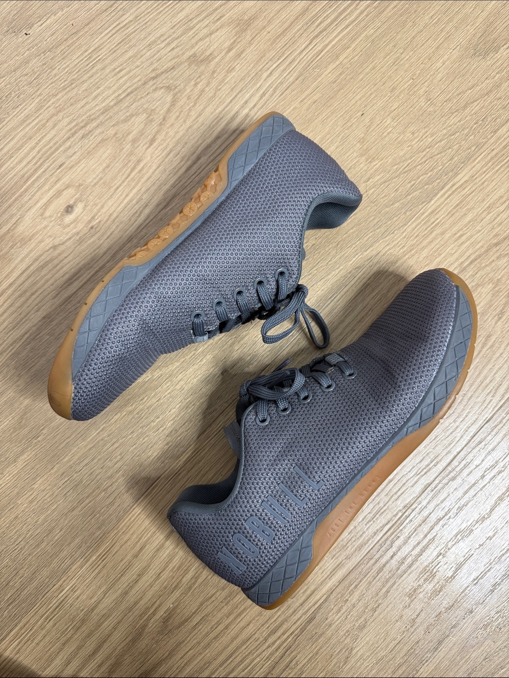 NOBULL Gray and Gum Athletic Shoes